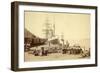 Northern Pacific Wharf, Tacoma, Washington, ca. 1890-Thomas Rutter-Framed Giclee Print