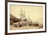 Northern Pacific Wharf, Tacoma, Washington, ca. 1890-Thomas Rutter-Framed Giclee Print