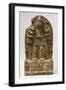 Northern Qi Dynasty Stele with Twin-Bodhisattvas-null-Framed Photographic Print