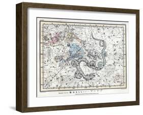 Northern Sky Constellations, 1822-Science Source-Framed Giclee Print