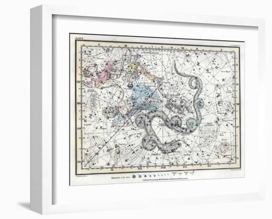 Northern Sky Constellations, 1822-Science Source-Framed Giclee Print