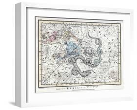 Northern Sky Constellations, 1822-Science Source-Framed Giclee Print