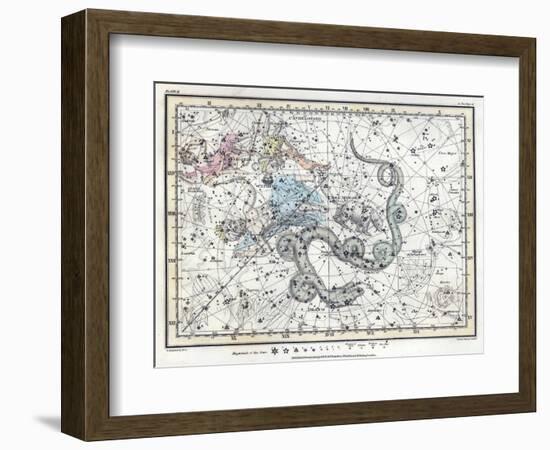 Northern Sky Constellations, 1822-Science Source-Framed Giclee Print