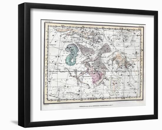 Northern Sky Constellations, 1822-Science Source-Framed Giclee Print