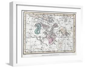 Northern Sky Constellations, 1822-Science Source-Framed Giclee Print