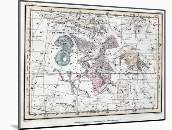 Northern Sky Constellations, 1822-Science Source-Mounted Giclee Print