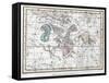 Northern Sky Constellations, 1822-Science Source-Framed Stretched Canvas