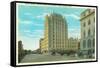 Northern View of Bannock St, Exterior View of Hotel Boise - Boise, ID-Lantern Press-Framed Stretched Canvas