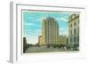 Northern View of Bannock St, Exterior View of Hotel Boise - Boise, ID-Lantern Press-Framed Art Print