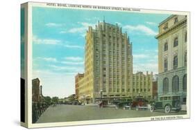 Northern View of Bannock St, Exterior View of Hotel Boise - Boise, ID-Lantern Press-Stretched Canvas
