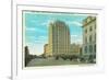 Northern View of Bannock St, Exterior View of Hotel Boise - Boise, ID-Lantern Press-Framed Premium Giclee Print