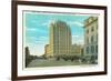 Northern View of Bannock St, Exterior View of Hotel Boise - Boise, ID-Lantern Press-Framed Premium Giclee Print