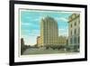 Northern View of Bannock St, Exterior View of Hotel Boise - Boise, ID-Lantern Press-Framed Premium Giclee Print