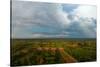 Northern view of stupas seen from top of tower at Aureum Palace Hotel, Bagan, Mandalay Region, M...-null-Stretched Canvas