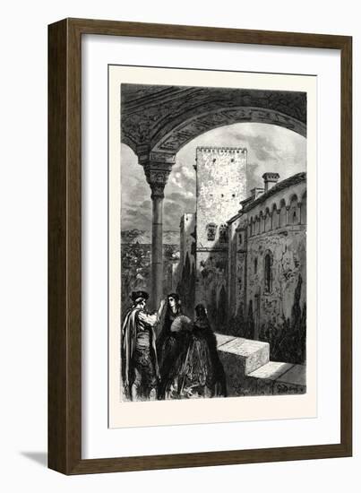 Northern Wall of the Alhambra-null-Framed Giclee Print