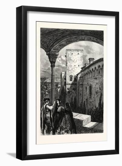 Northern Wall of the Alhambra-null-Framed Giclee Print