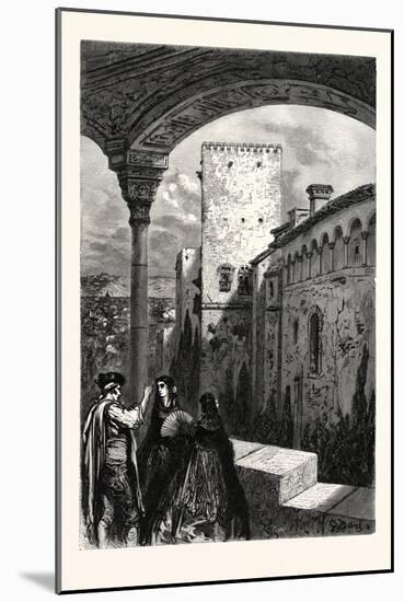 Northern Wall of the Alhambra-null-Mounted Giclee Print