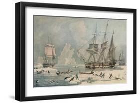 Northern Whale Fishery, c1829-Edward Duncan-Framed Premium Giclee Print