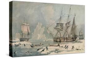 Northern Whale Fishery, c1829-Edward Duncan-Stretched Canvas