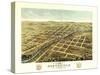 Northfield, Minnesota - Panoramic Map-Lantern Press-Stretched Canvas