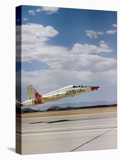 Northrop T-38 Talon Supersonic Jet Trainer Taking Off-null-Stretched Canvas