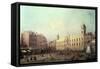 Northumberland House-Canaletto-Framed Stretched Canvas