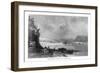 Northumberland, Pennsylvania, View of the Town from the Susquehanna River-Lantern Press-Framed Art Print