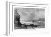 Northumberland, Pennsylvania, View of the Town from the Susquehanna River-Lantern Press-Framed Art Print