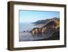 Northward view of Coastline from Big Sur, California at sunrise-Sheila Haddad-Framed Photographic Print