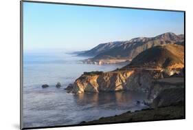 Northward view of Coastline from Big Sur, California at sunrise-Sheila Haddad-Mounted Photographic Print