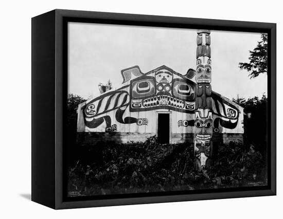Northwest Indian Lodge-E.H. Harriman-Framed Stretched Canvas