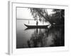 Northwest Indian Style Canoe on a Lake Washington, 1905-1906-Ashael Curtis-Framed Giclee Print