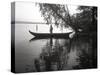 Northwest Indian Style Canoe on a Lake Washington, 1905-1906-Ashael Curtis-Stretched Canvas