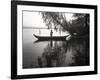 Northwest Indian Style Canoe on a Lake Washington, 1905-1906-Ashael Curtis-Framed Giclee Print