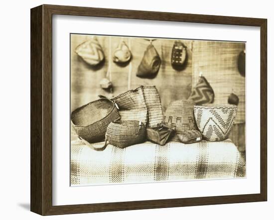 Northwest Native American Baskets-Asahel Curtis-Framed Giclee Print