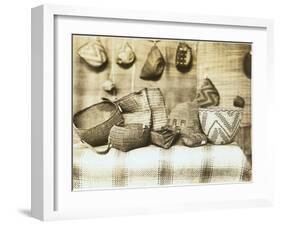 Northwest Native American Baskets-Asahel Curtis-Framed Giclee Print