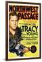 NORTHWEST PASSAGE, left: Spencer Tracy on midget window card, 1940-null-Framed Art Print