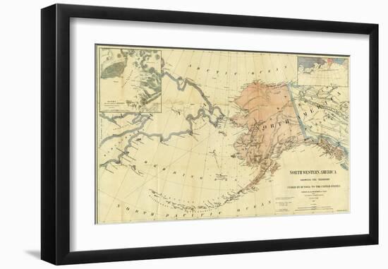 Northwestern America Showing the Territory Ceded by Russia to the United States, c.1867-Charles Sumner-Framed Art Print