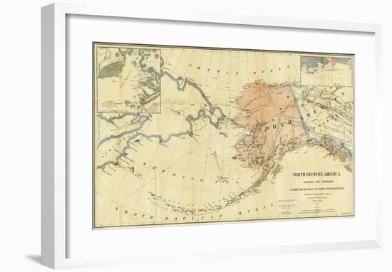 Northwestern America Showing the Territory Ceded by Russia to the United States, c.1867-Charles Sumner-Framed Art Print