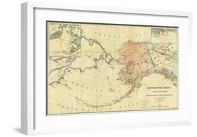 Northwestern America Showing the Territory Ceded by Russia to the United States, c.1867-Charles Sumner-Framed Art Print