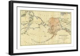 Northwestern America Showing the Territory Ceded by Russia to the United States, c.1867-Charles Sumner-Framed Art Print