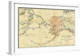 Northwestern America Showing the Territory Ceded by Russia to the United States, c.1867-Charles Sumner-Framed Art Print