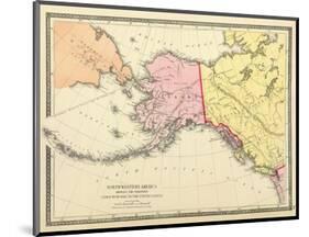 Northwestern America Showing the Territory ceded by Russia to the United States, c.1872-null-Mounted Art Print