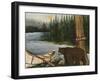 Northwoods Bear Crop-David Cater Brown-Framed Art Print