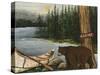 Northwoods Bear Crop-David Cater Brown-Stretched Canvas