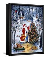 Northwoods Christmas-Sheila Lee-Framed Stretched Canvas