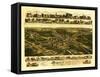 Norton, Massachusetts - Panoramic Map-Lantern Press-Framed Stretched Canvas