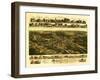 Norton, Massachusetts - Panoramic Map-Lantern Press-Framed Art Print