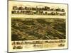 Norton, Massachusetts - Panoramic Map-Lantern Press-Mounted Art Print