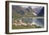 Norvège, bord d'un fjord au printemps .1896-Johannes Martin Grimelund-Framed Giclee Print